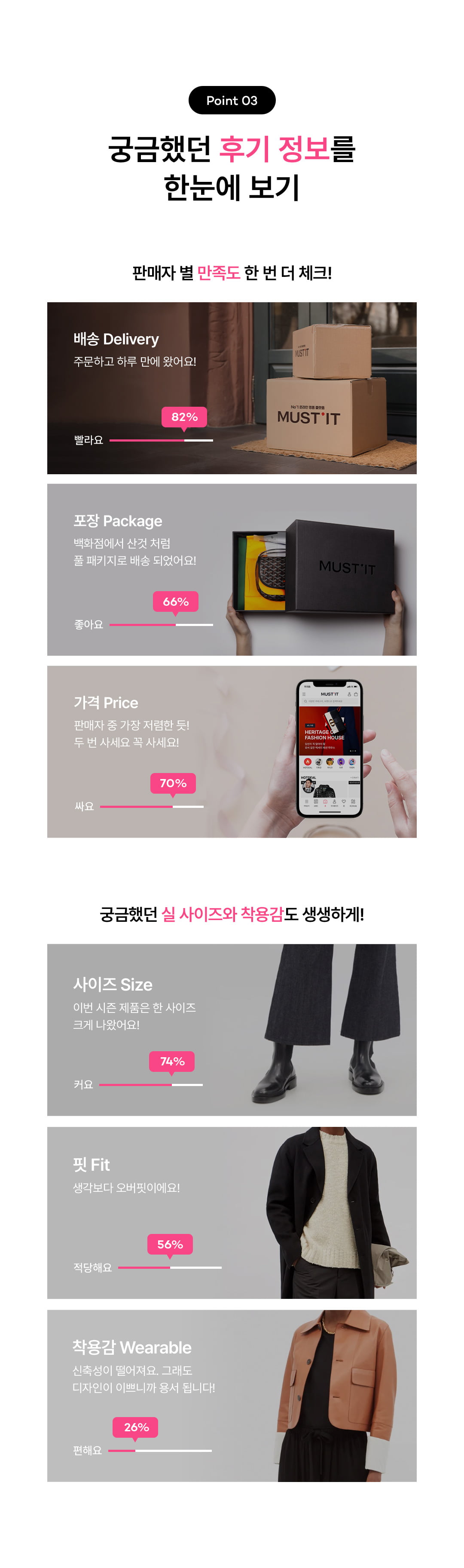궁금했던 후기 정보를 한눈에 보기
